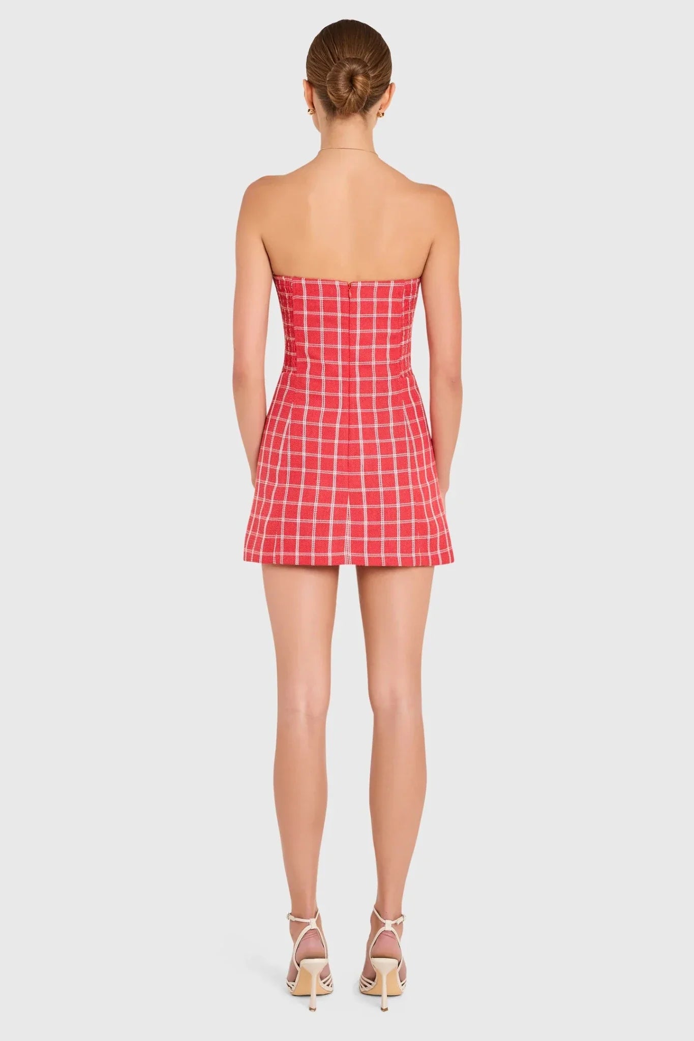 Amanda Uprichard Daisy Romper in Red