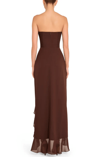 Amanda Uprichard Eden Gown in Cocoa