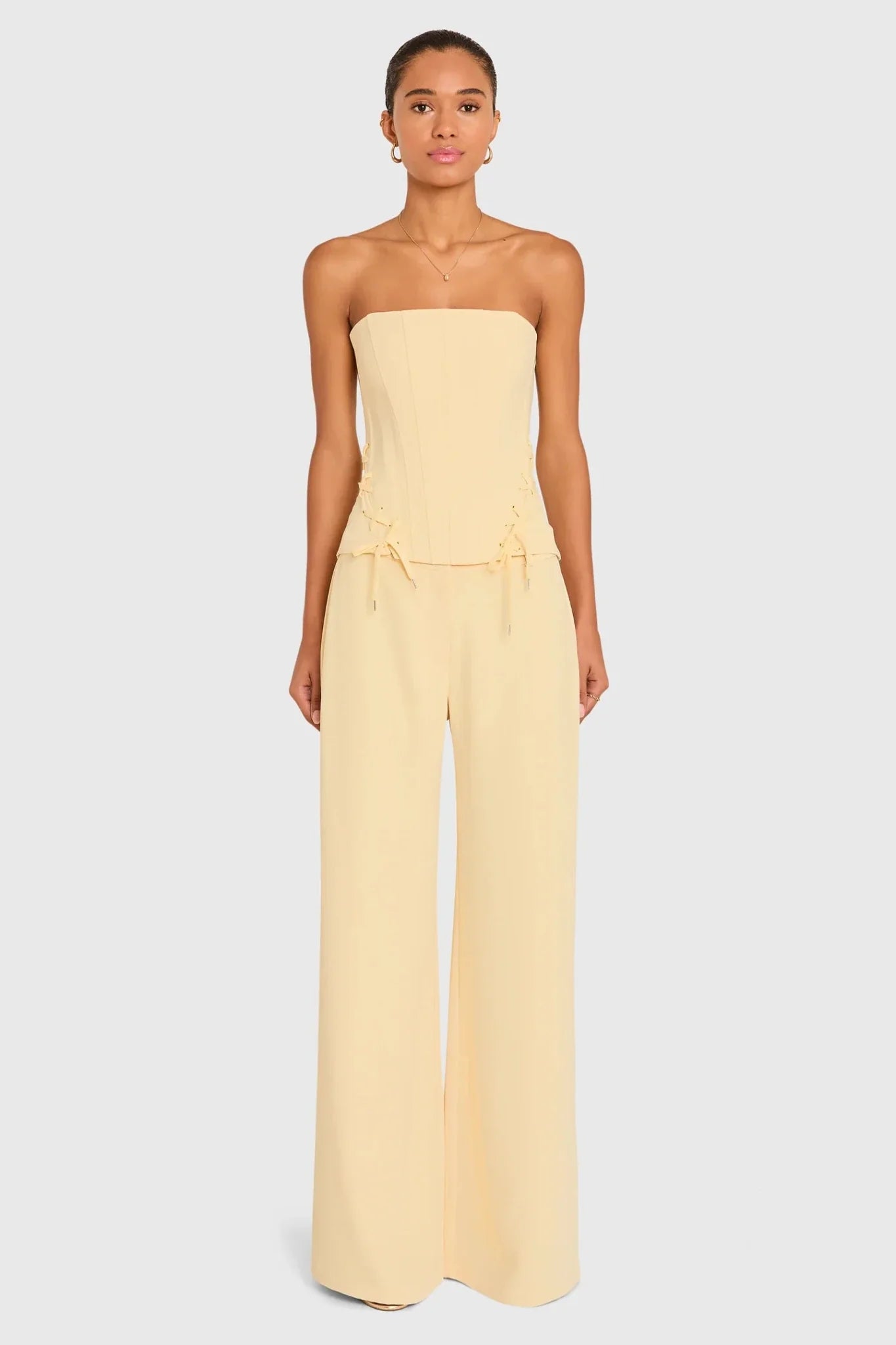 Amanda Uprichard Hathway Top in Cornsilk