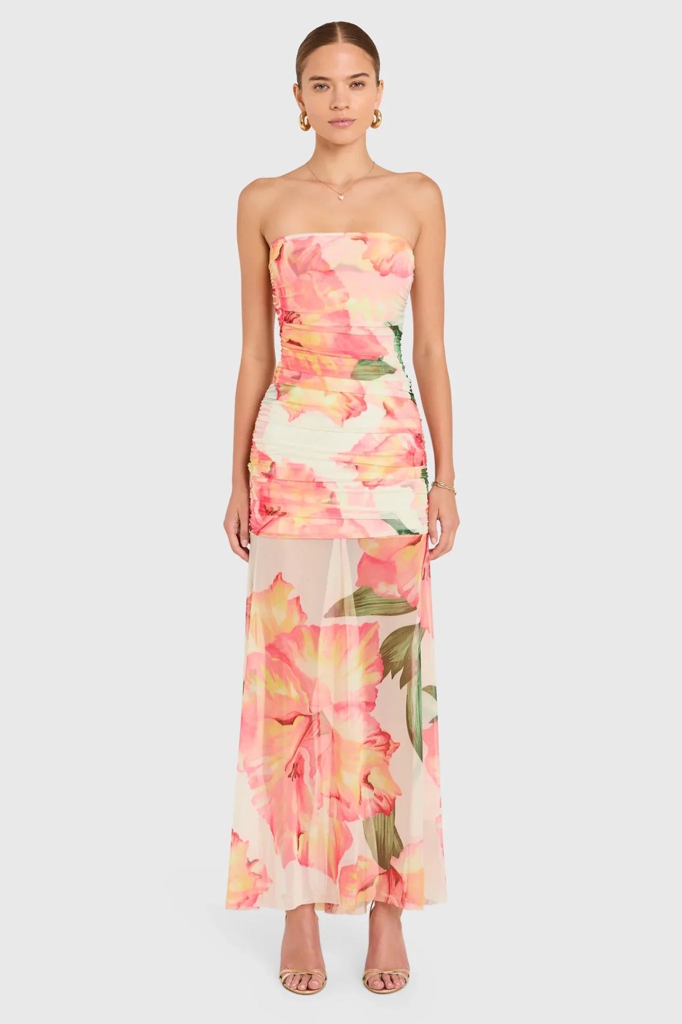 Amanda Uprichard Leo Maxi Dress in Hibiscus