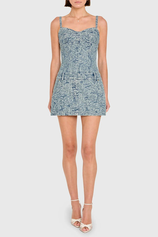 Amanda Uprichard Lupita Skort Romper in Vintage Wash