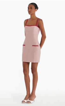 Amanda Uprichard Windsor Dress in Light Pink