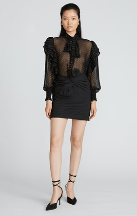 Amur Kehlani Tie Skirt in Black