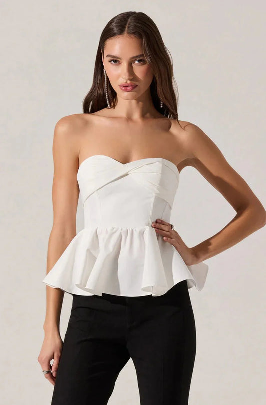 ASTR Melia Top in White