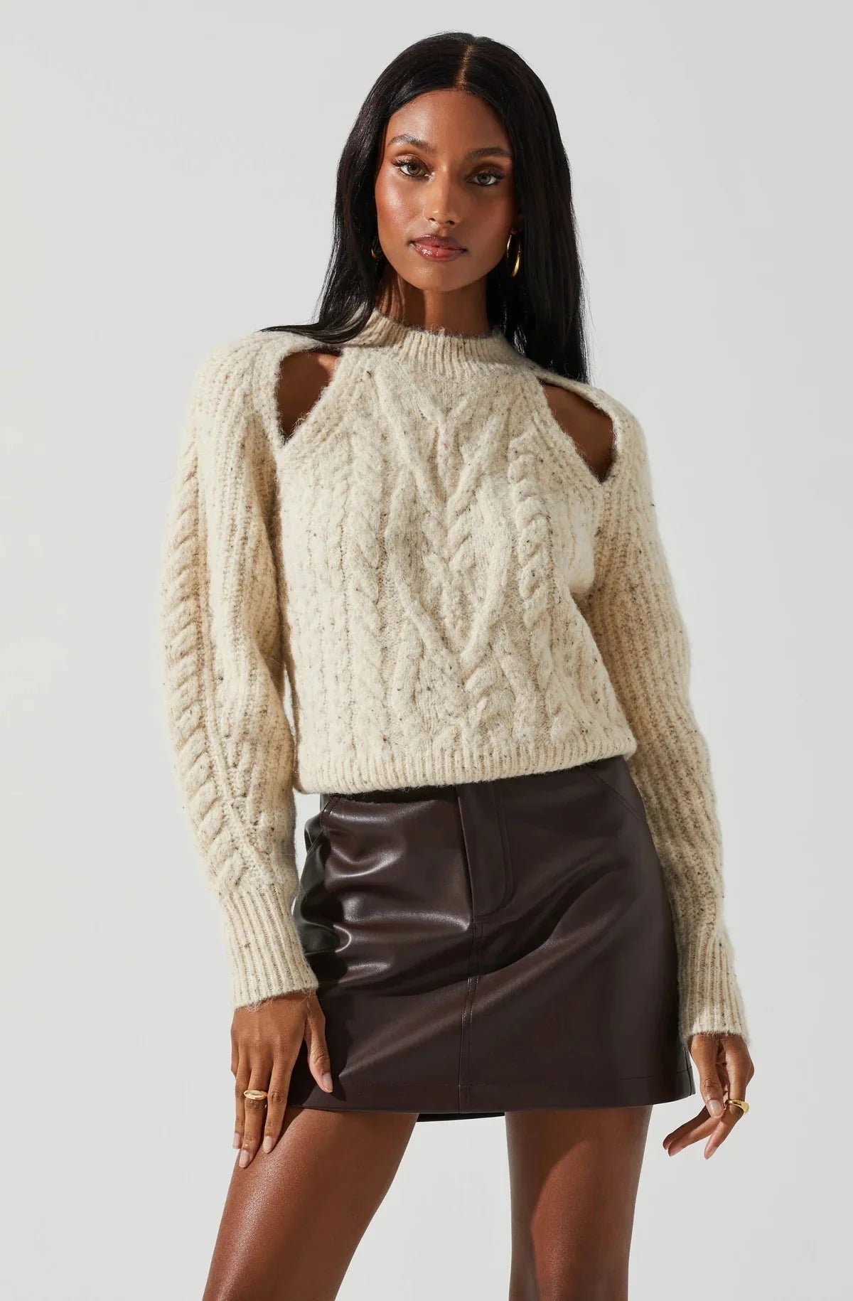ASTR Natalie Sweater in Cream