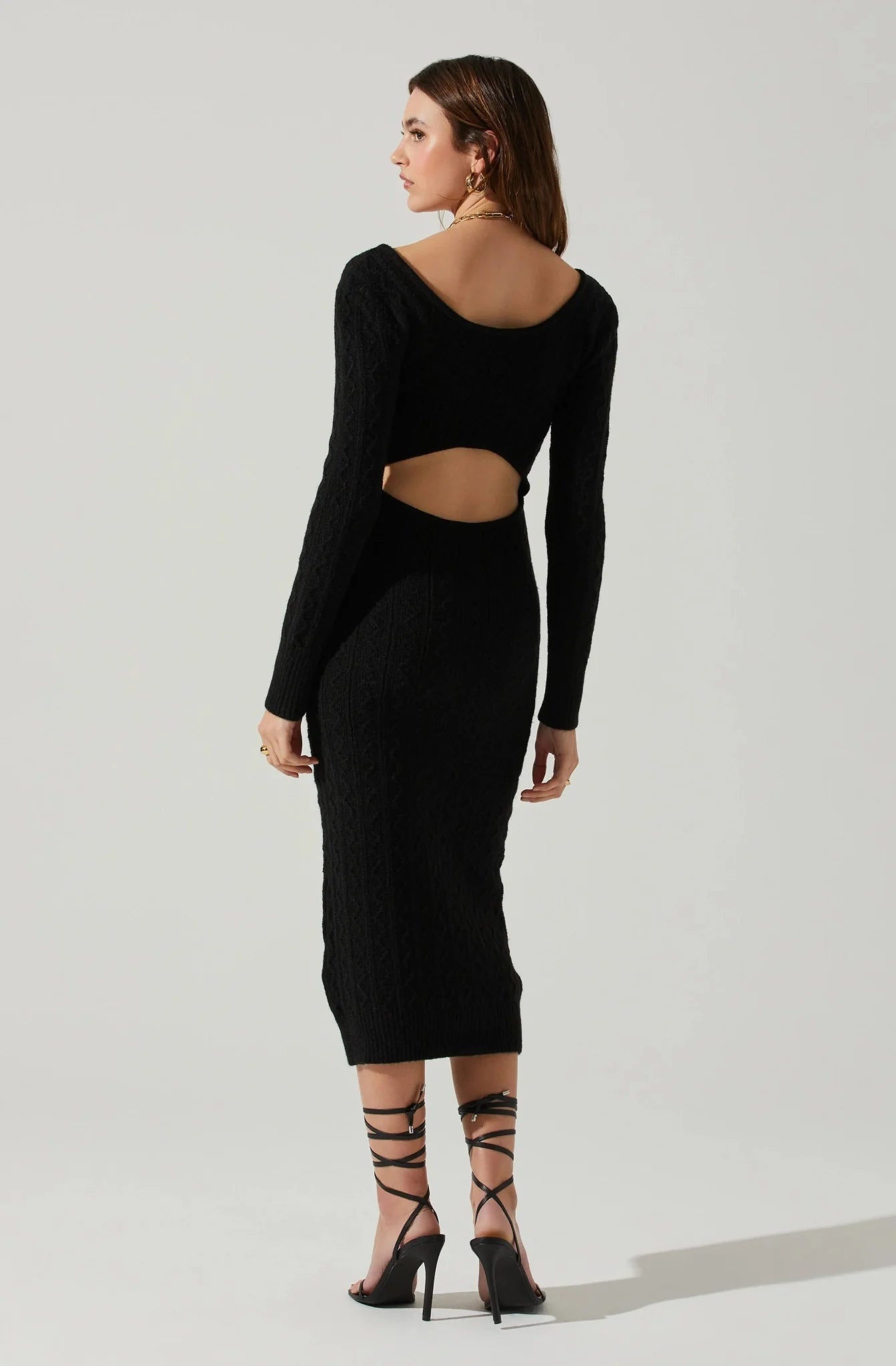 ASTR Regina Sweater Dress in Black