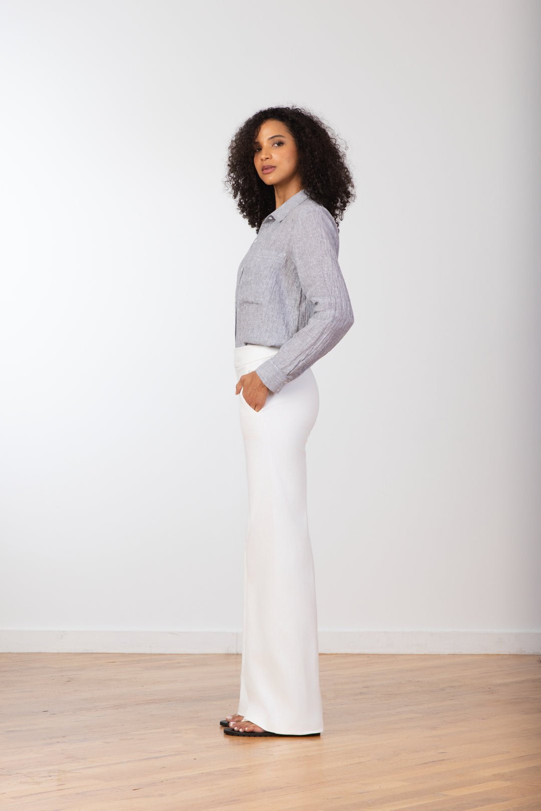 Avenue Montaigne Carla Denim in White