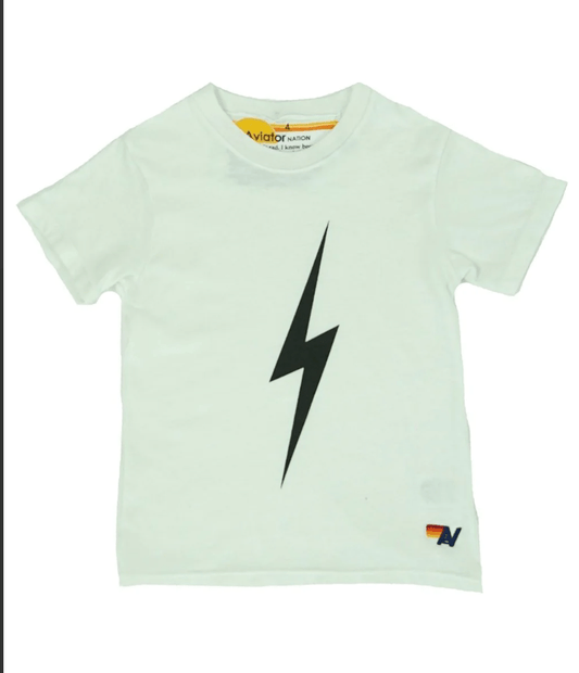 Aviator Nation Kids Bolt Tee in White