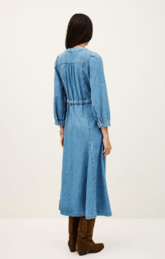 ba&sh Lia Dress in Denim Blue