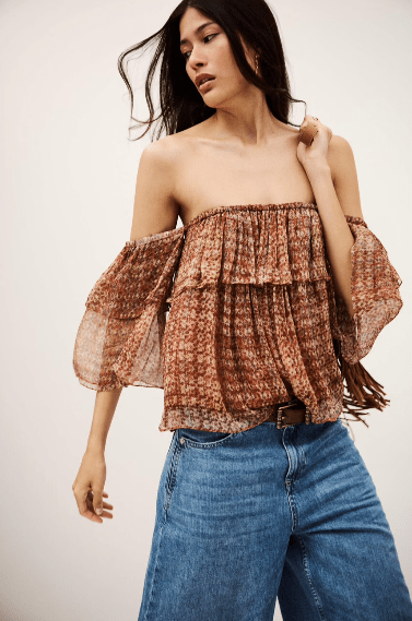 ba&sh Rush Bustier Top in Rose