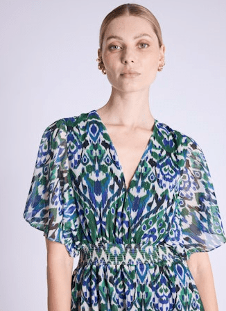 Berenice Alia Dress in Green Oasis