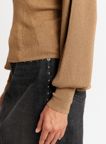 Berenice Arex Puffed Sleeve Jumper in Honey