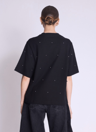 Berenice Enzo Oversize Pearl Tee in Black Forest