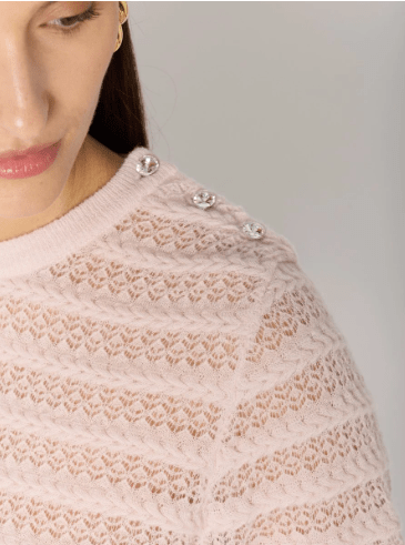 Berenice Madaline Knitted Sweater in Pale Pink