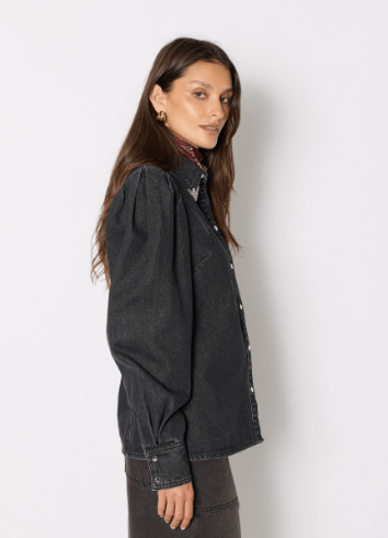 Berenice The Clov Shirt in Black Denim