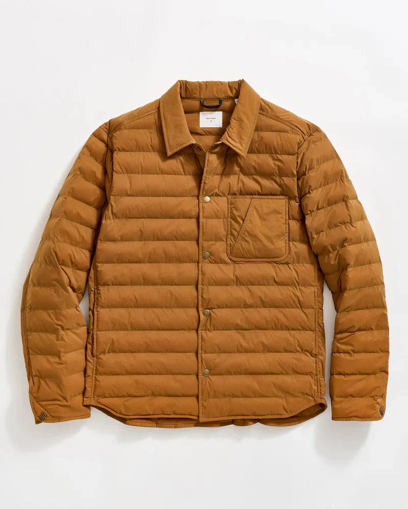 Billy Reid Baffle Shirt Jacket in Billy's Brown