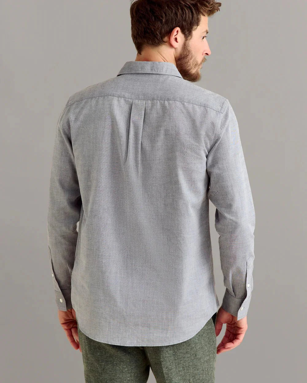 Billy Reid Oxford Hutchenson Dress Shirt in Light Grey