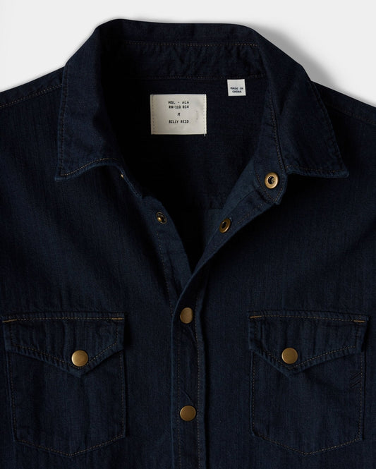 Billy Reid Shoals Double Dye Denim Shirt