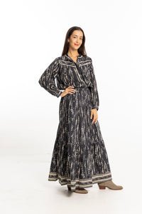 Bindu Gretel Blouse in Black Pearl