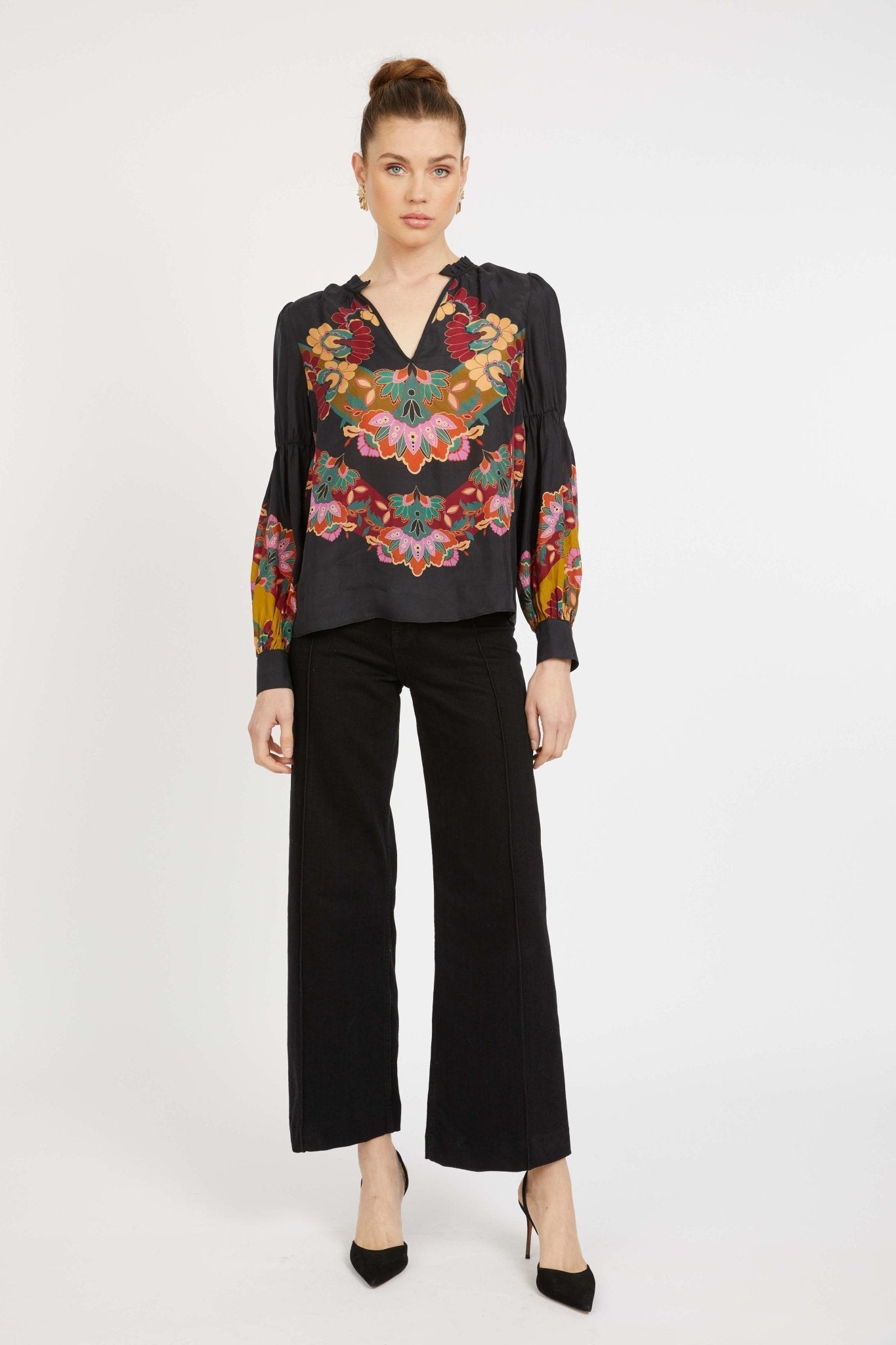 Caballero Jillian Top in Lacquer Bush Lily