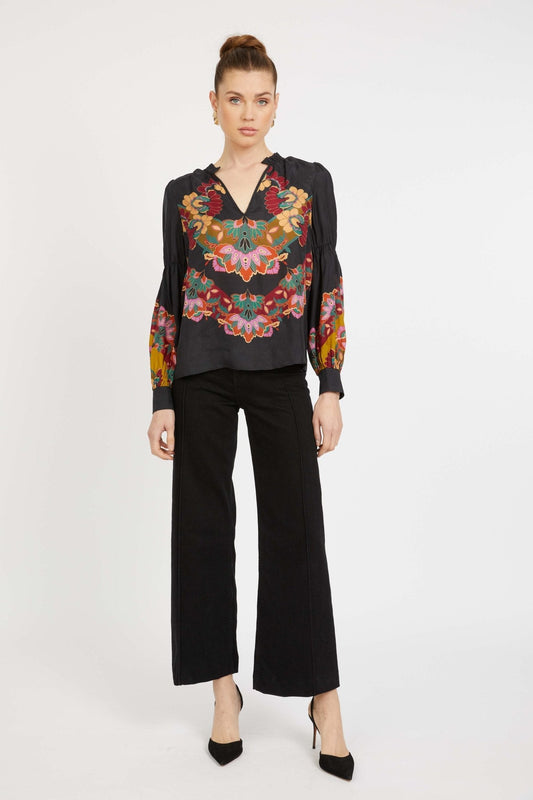 Caballero Jillian Top in Lacquer Bush Lily