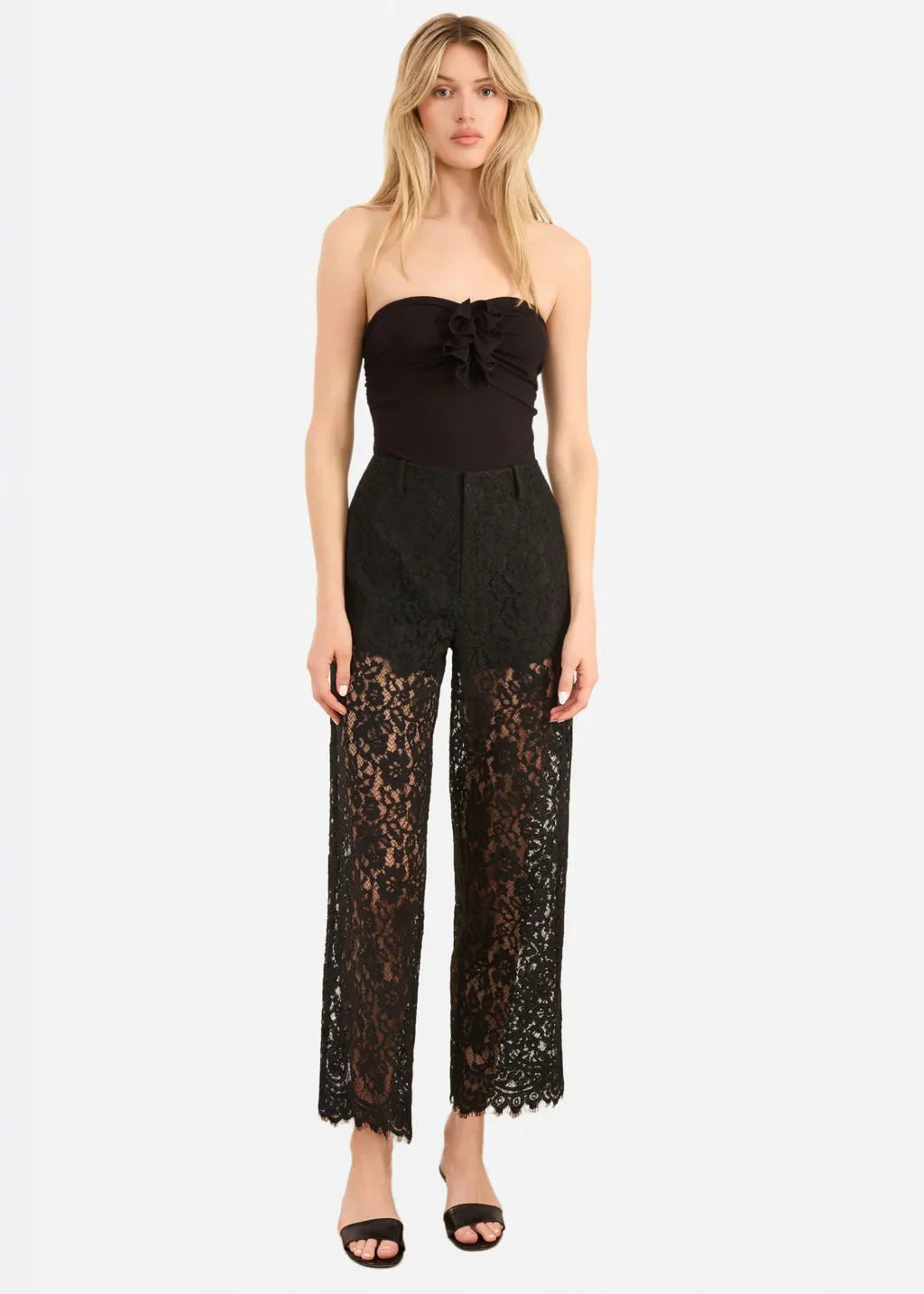 Cami NYC Livvy Strapless Rib Knit Bodysuit in Black