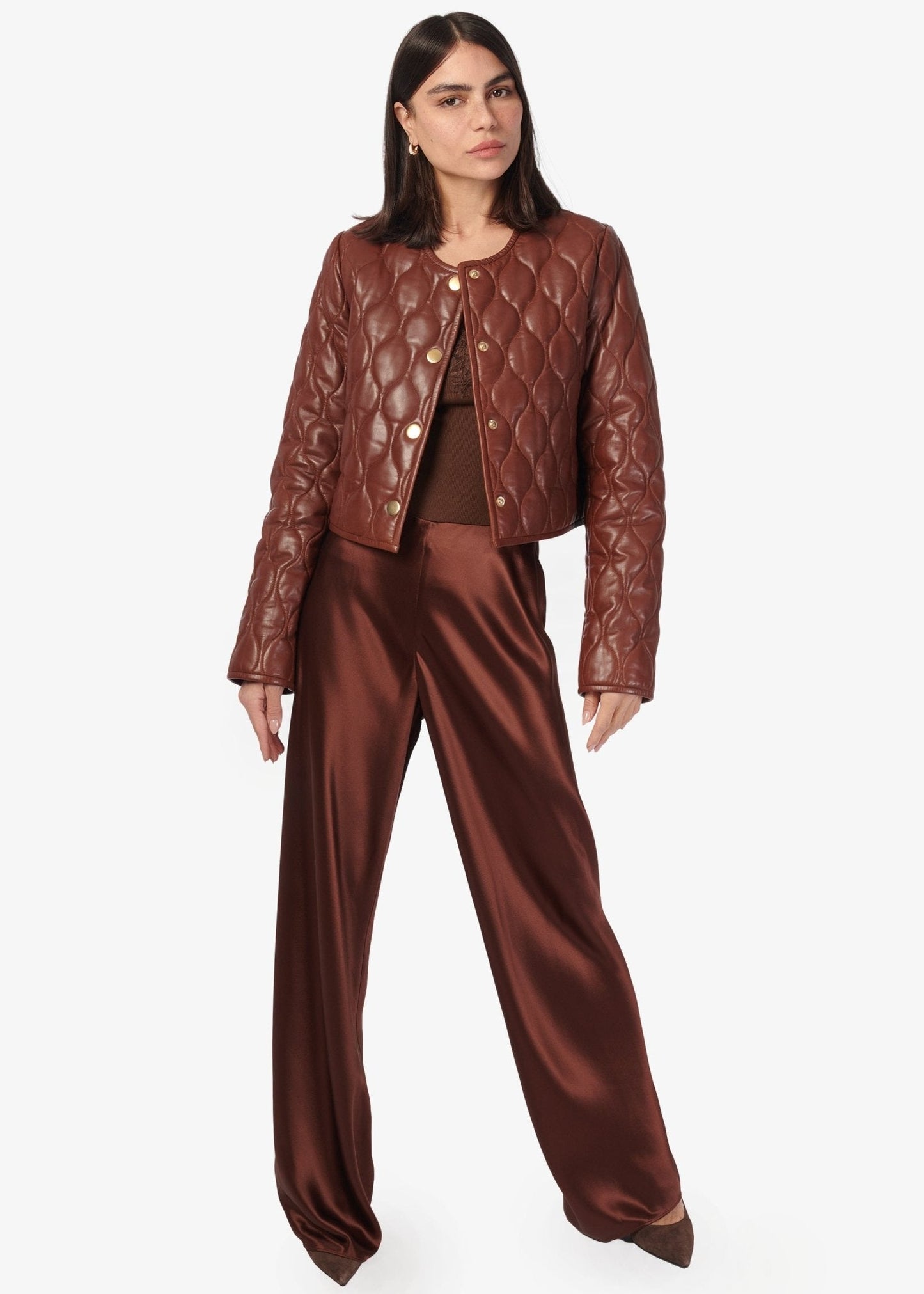 Cami NYC Wanda Genuine Leather Jacket in Mousse