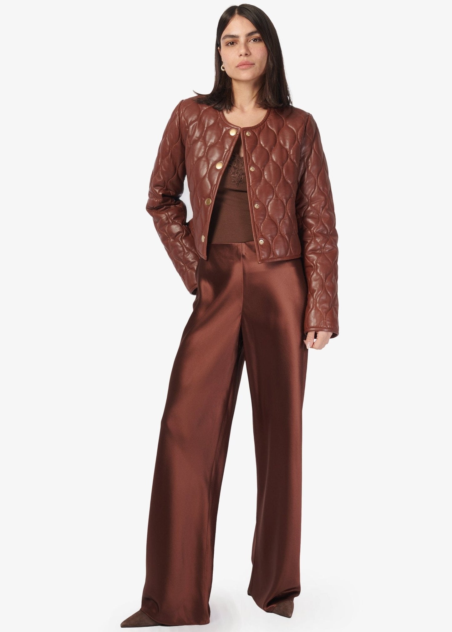 Cami NYC Wanda Genuine Leather Jacket in Mousse