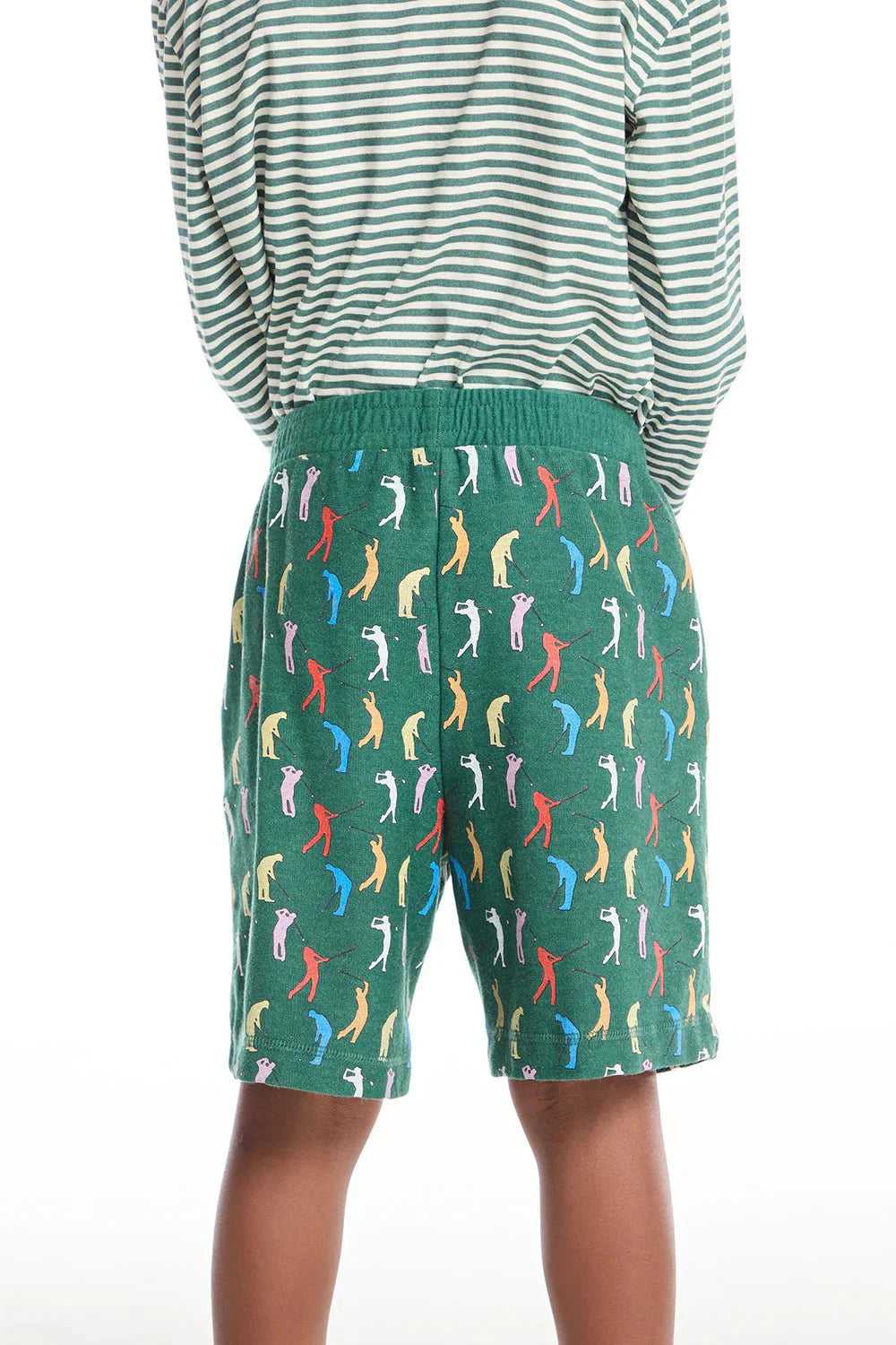 Chaser Allover Golfers Boys Shorts in Broccolini