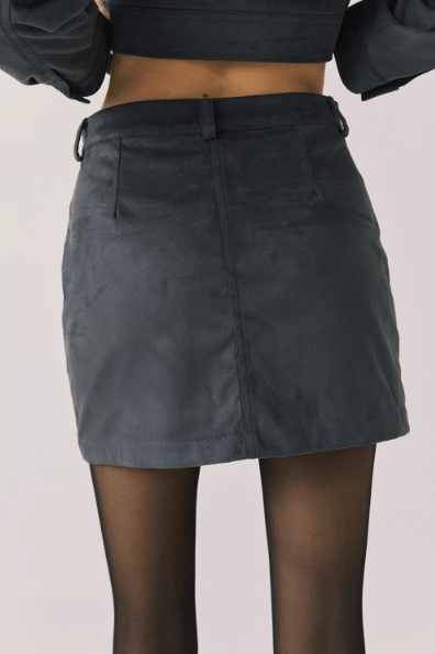 Chaser Brooke Mini Skirt in True Black