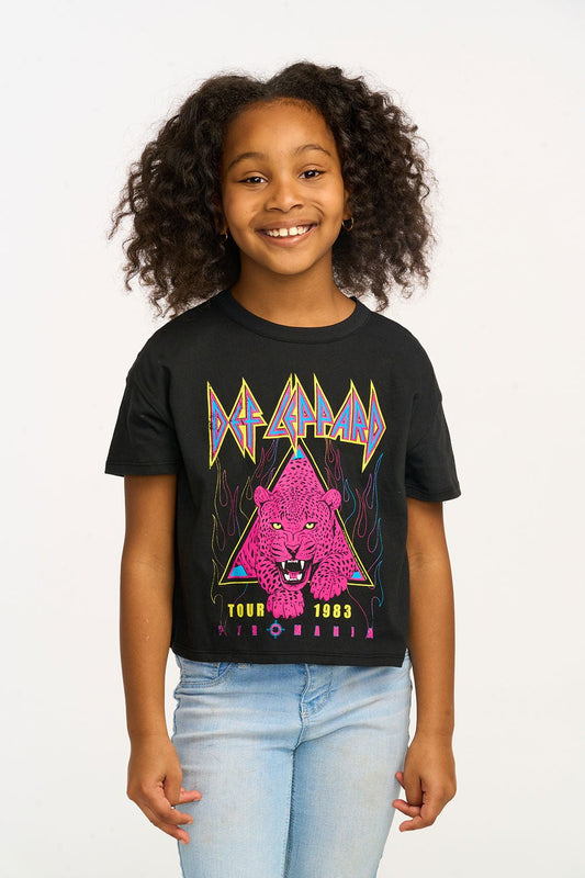 Chaser Def Leppard Pyromania Tee in True Black