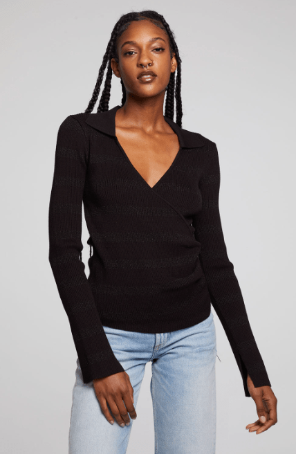 Chaser Harper Long Sleeve Top in Fillmore Stripe