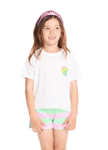 Chaser Heart & Wings Tee in White
