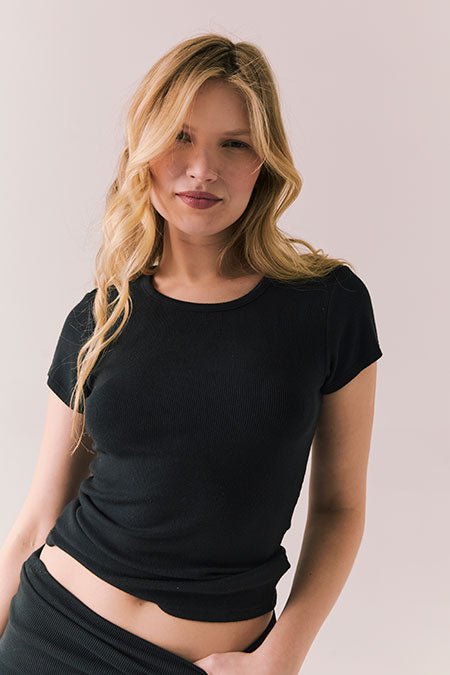 Chaser Honey Tee in True Black