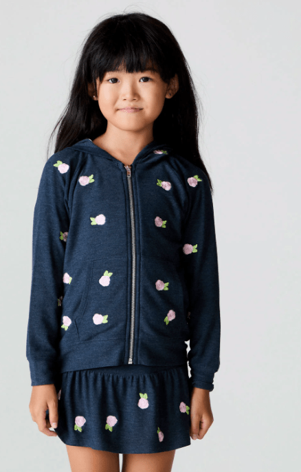 Chaser Kids Allover Rose Buds Hoodie in Avalon