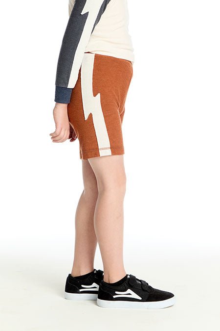 Chaser Kids Cozy Bolt Sepia Beach Short in Sepia