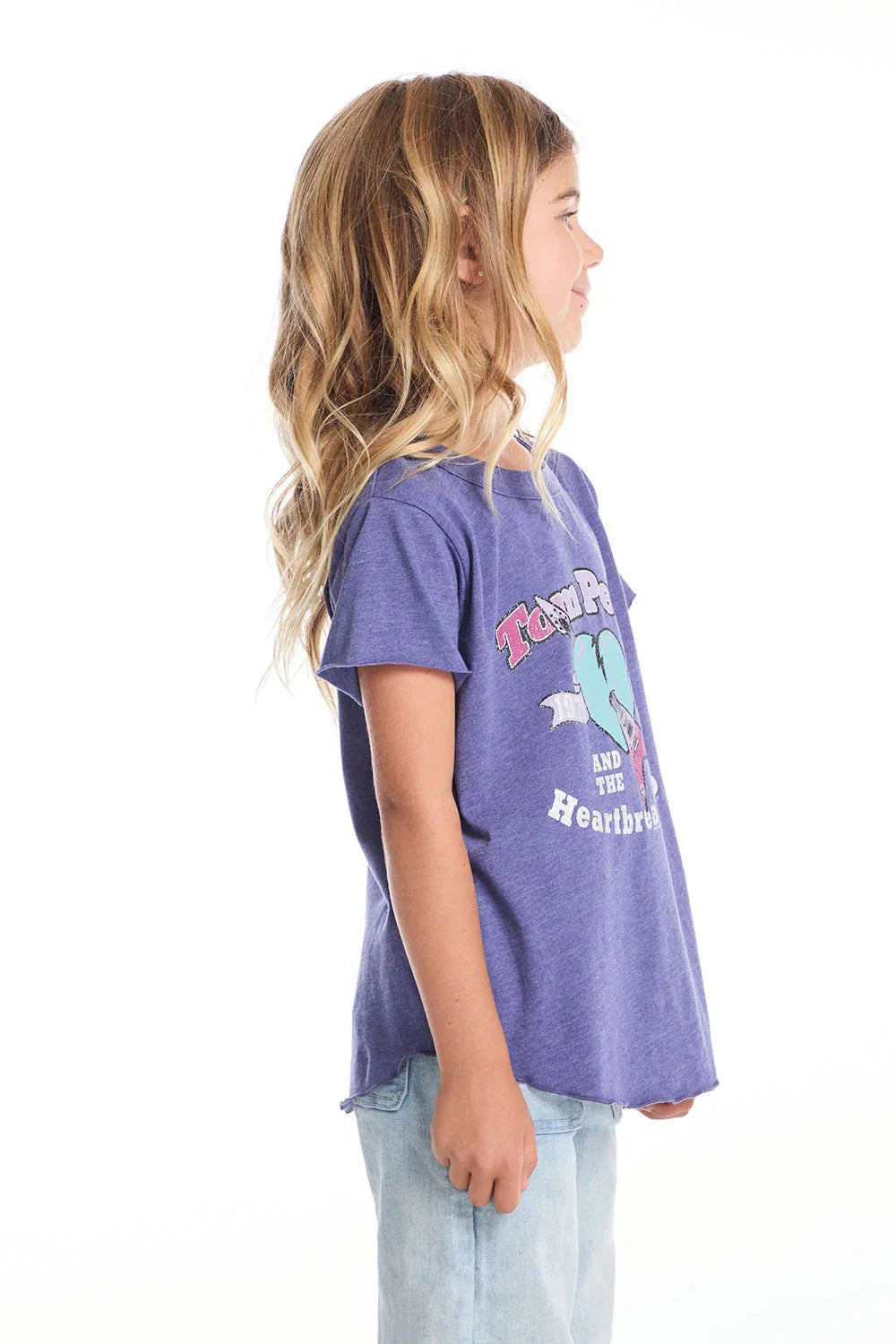Chaser Tom Petty 1979 Tour Girls Tee in Frost Blue