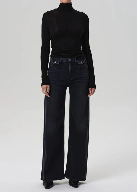 Citizen of Humanity Issy Wide Leg in Black