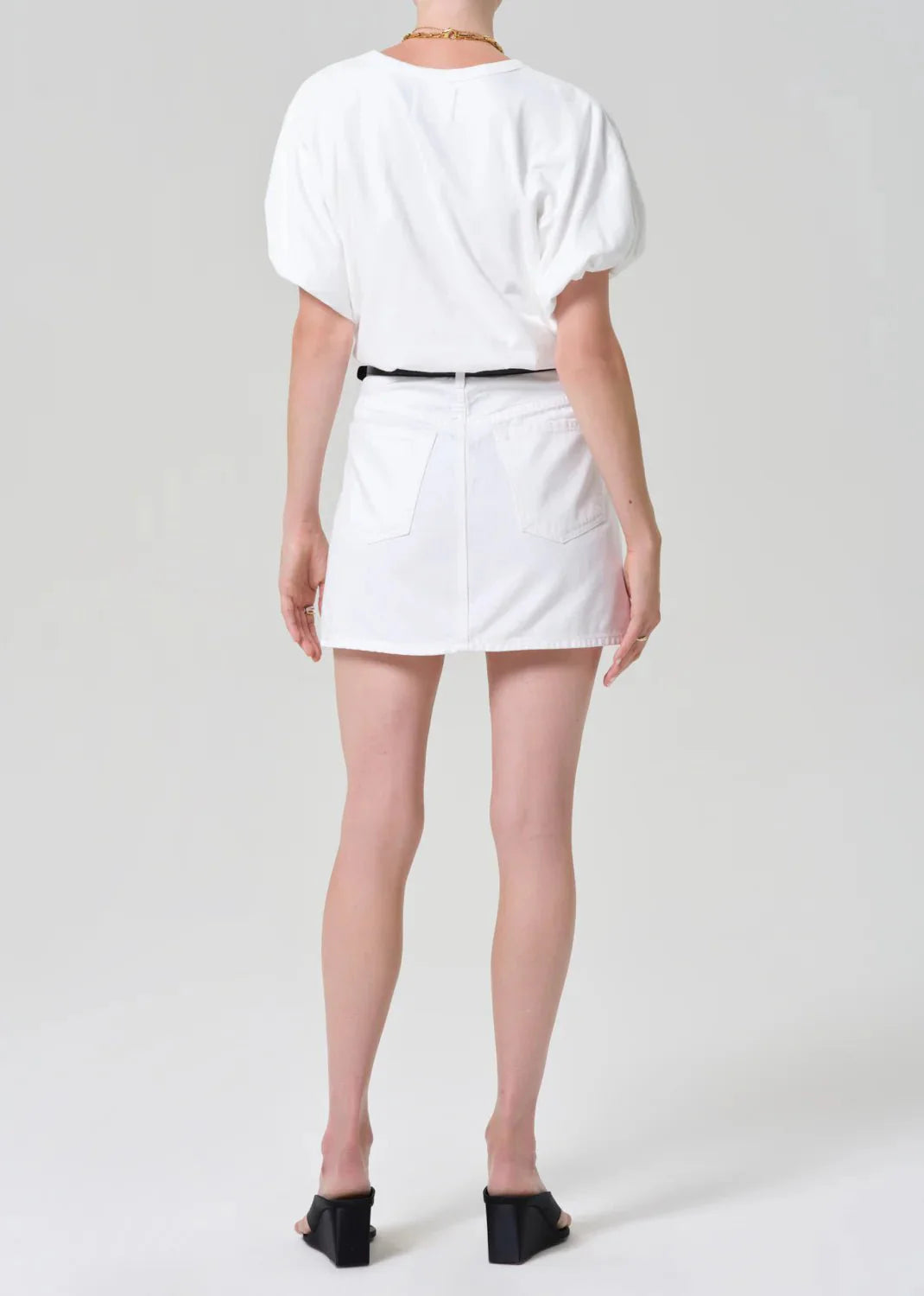 Citizen of Humanity Ramona Mini Skirt In Soft White