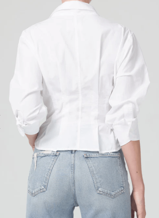 Citizens of Humanity Francis Corset Shirt in White