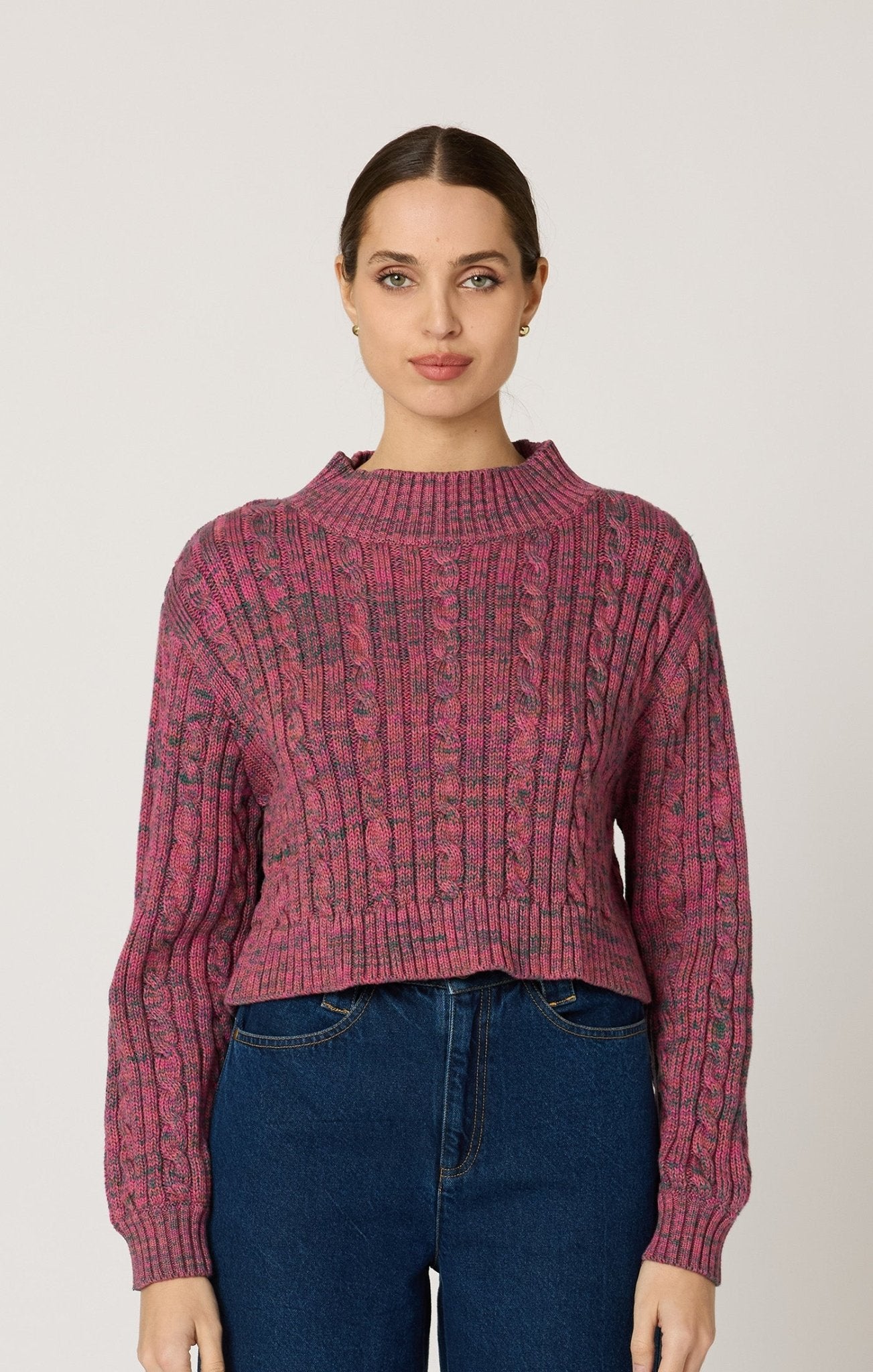 Cleobella Amor Sweater in Dark Rose Multi