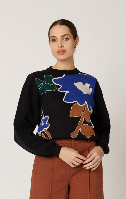 Cleobella Emory Sweater in Mariposa Black
