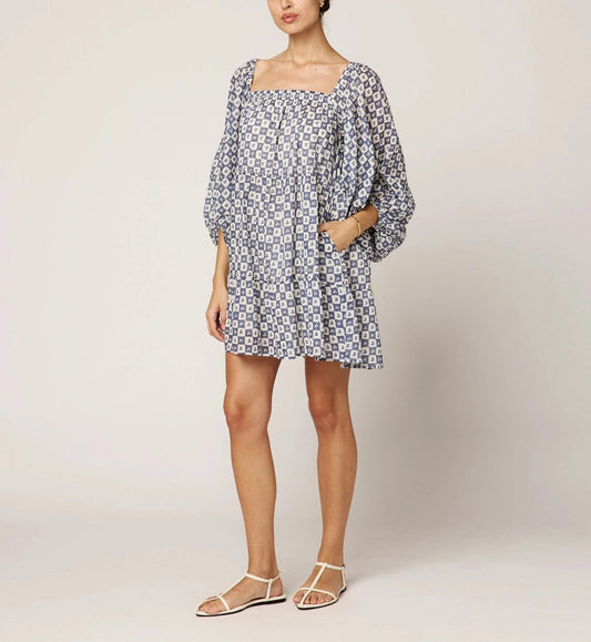 Cleobella Hattie Mini Dress in Piazze Check