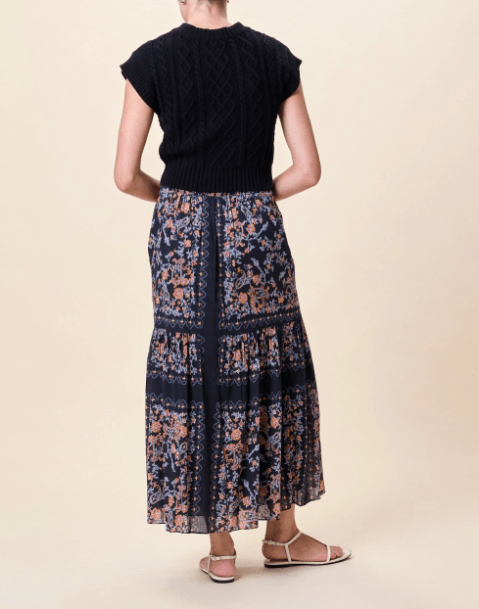 Cleobella Marjorie Ankle Skirt in Dark La Ramos Print