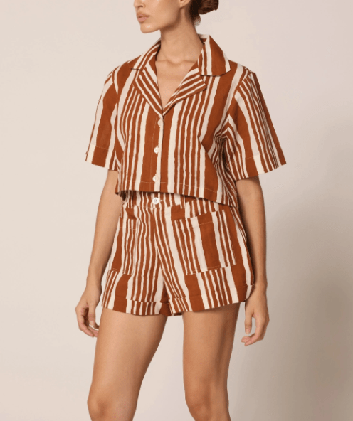 Cleobella Niko Short in Vecchio Stripe