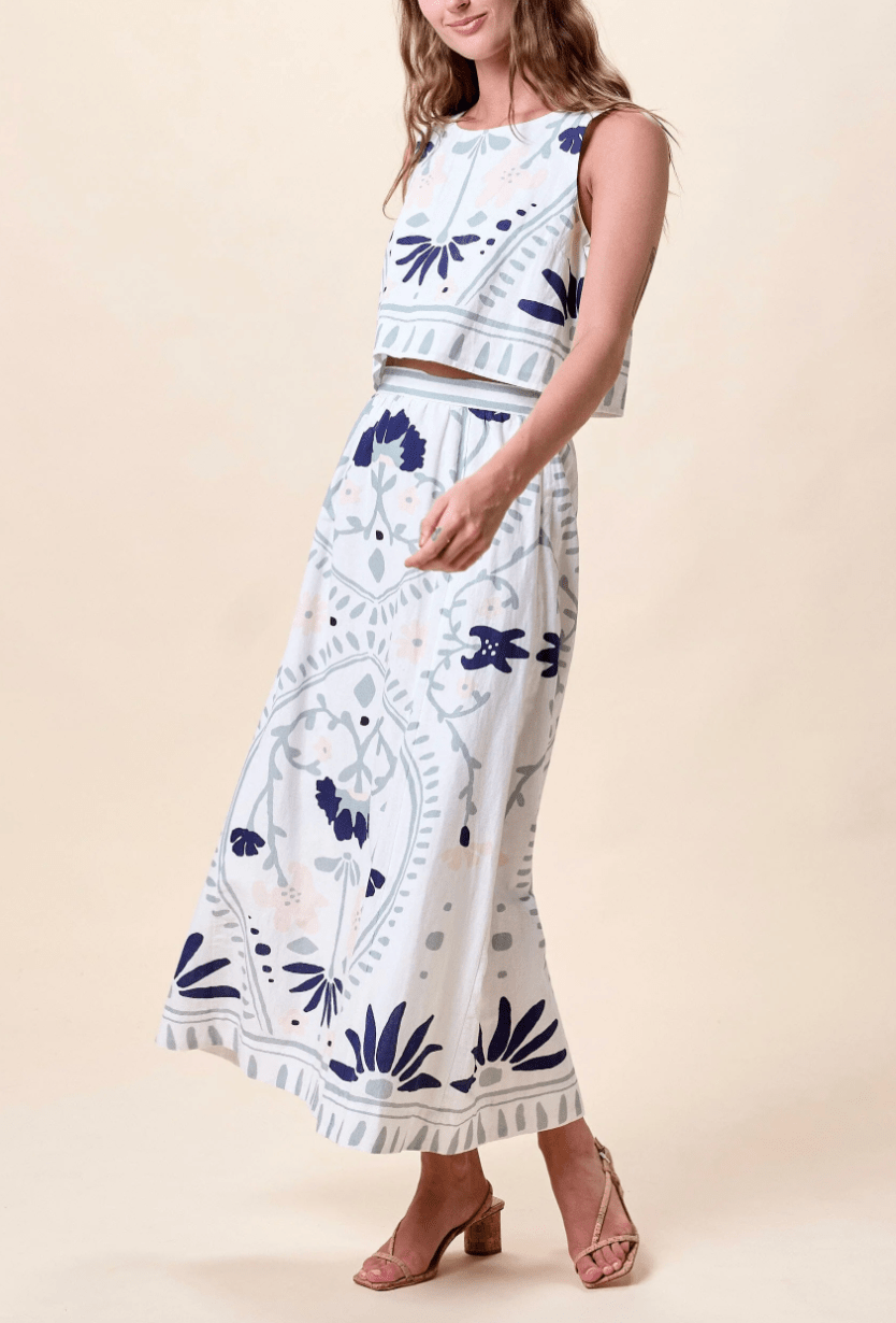 Cleobella Venetia Top in Liliana Blue Surf