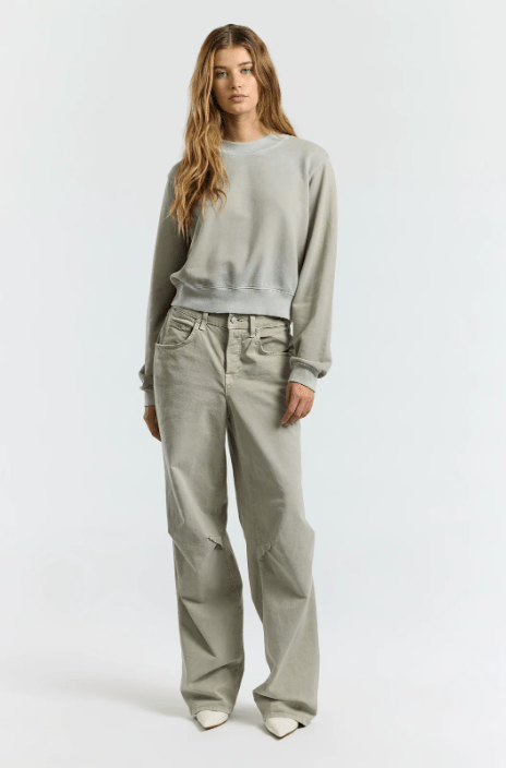 Cotton Citizen Milan Crew Sweatshirt in Vintage Chalk