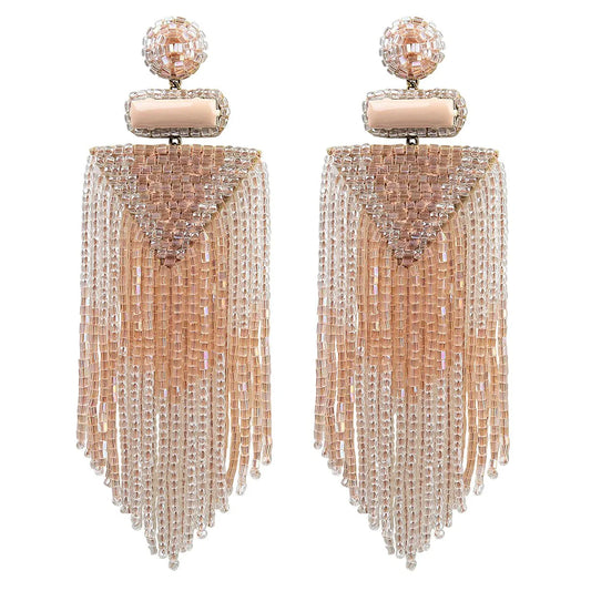 Deepa Gurnani Jody Earrings in Peach