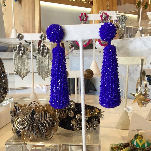 Deepa Gurnani Leisha earrings blue