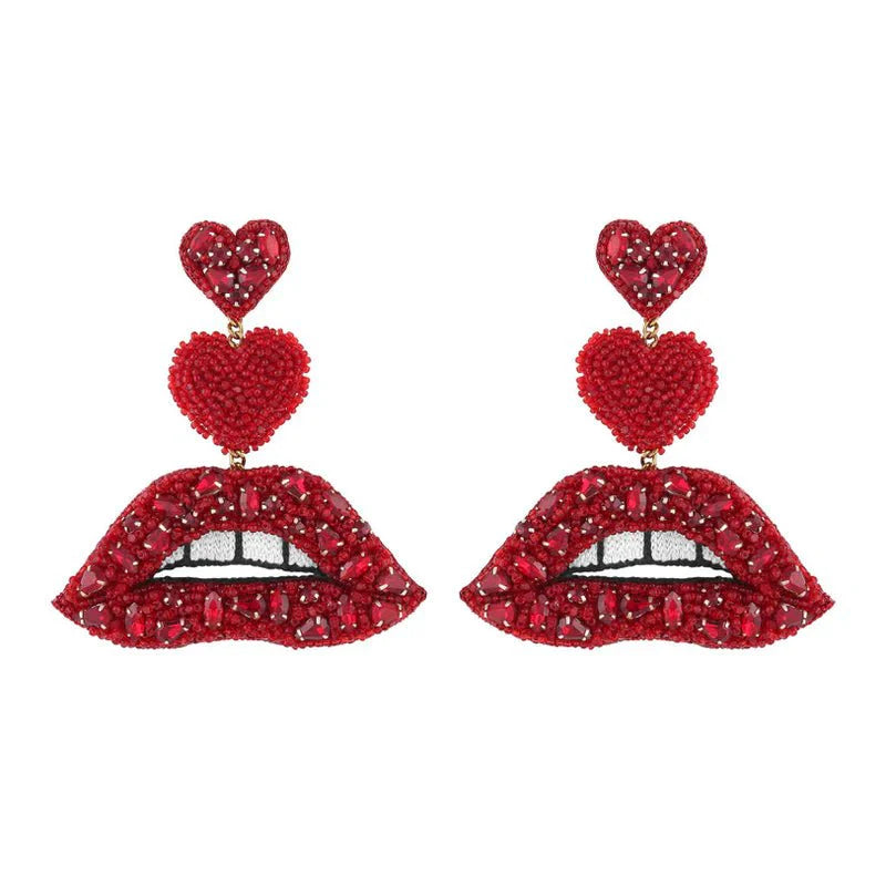 Deepa Gurnani Lips Earrings
